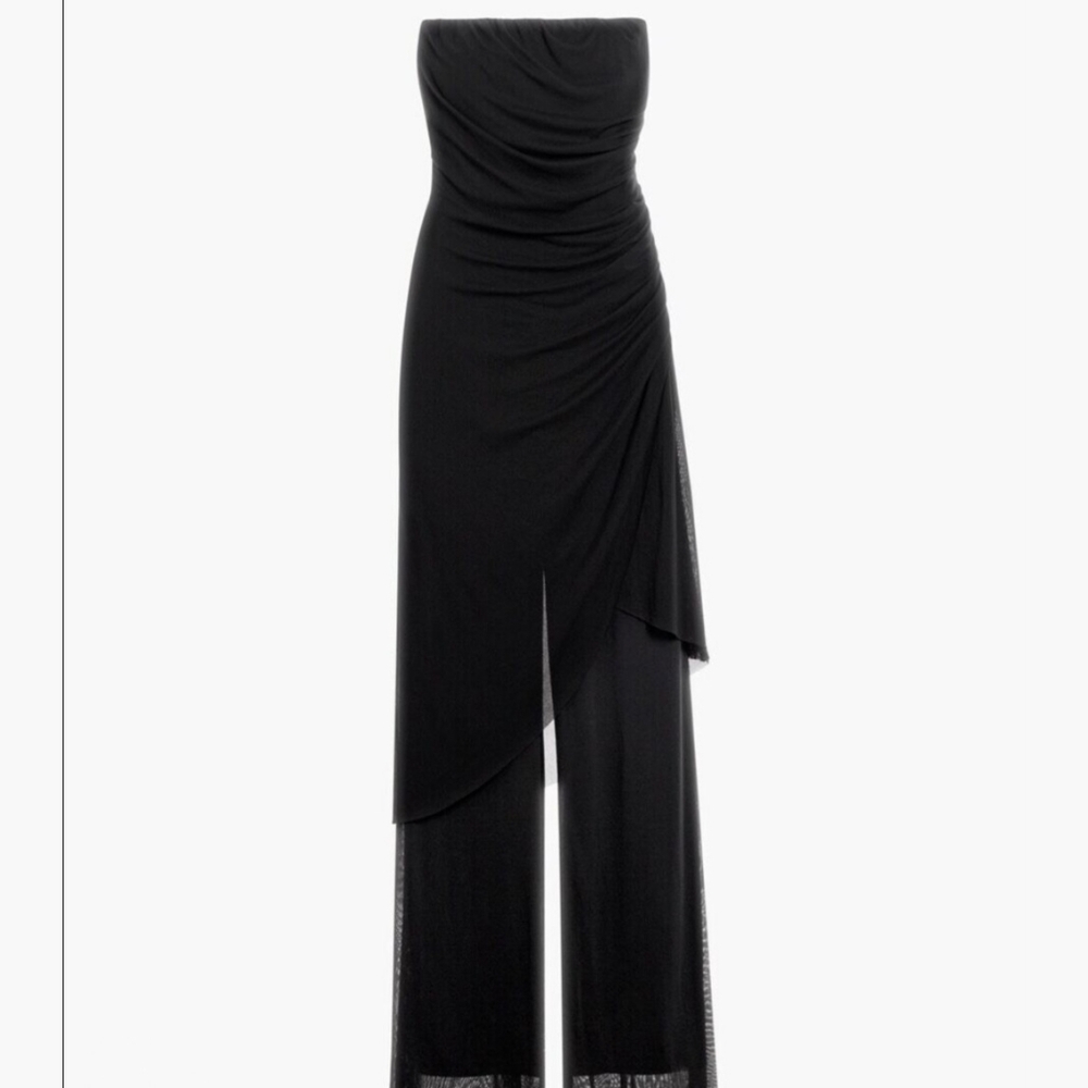 Black Label By Chicos Strapless Jumpsuit